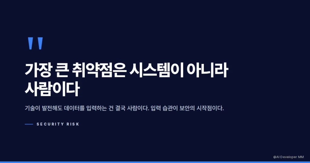 보안 사고로 인한 데이터 유출 경고 카드