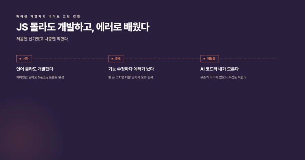 바이브 코딩 경험