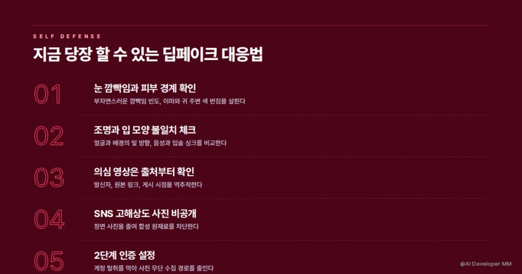 딥페이크 뜻, 5분이면 끝나는 원리부터 예방까지 총정리 5 딥페이크 탐지와 예방을 위한 실생활 체크리스트