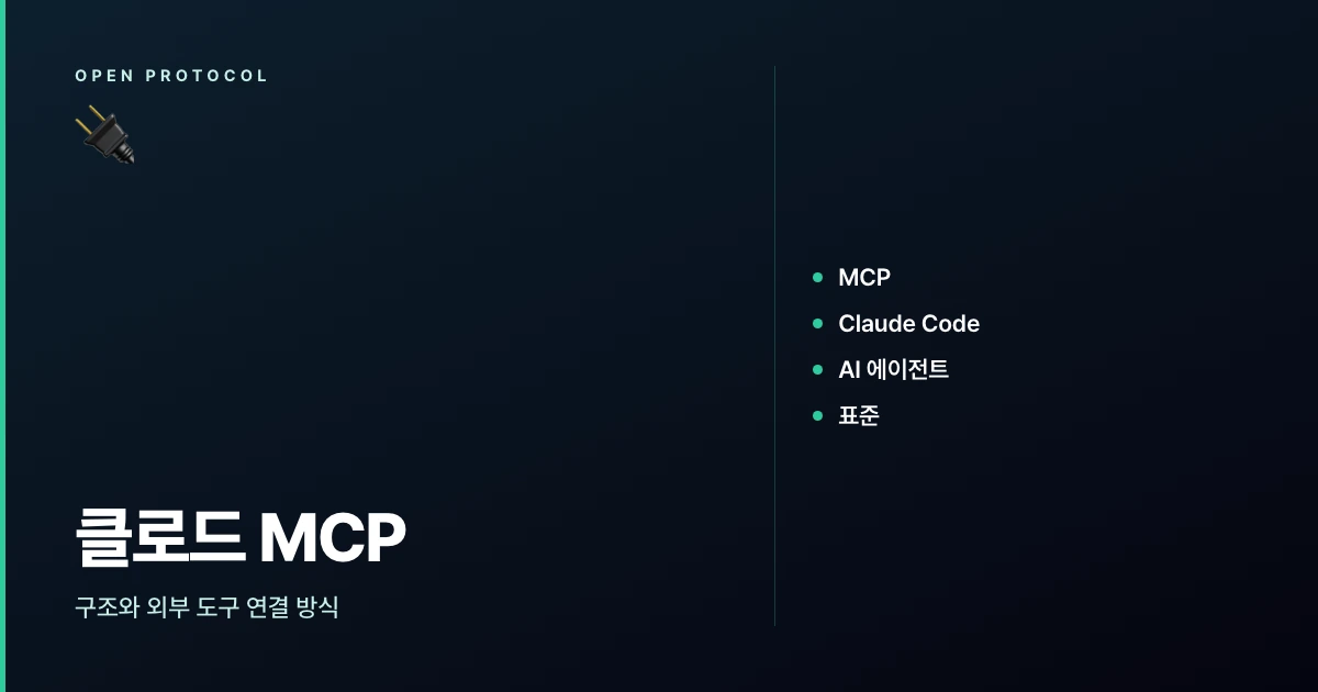 클로드 MCP, AI 모델을 외부 도구와 연결하는 오픈 표준