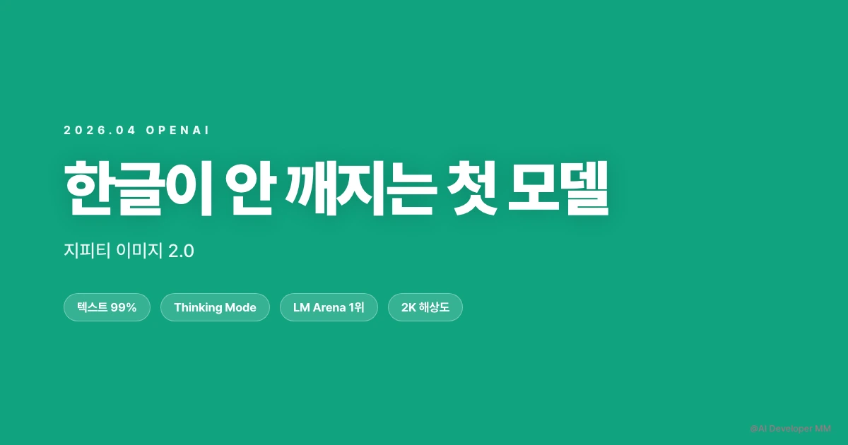 지피티 이미지 2.0이 한글 텍스트를 정확히 렌더링하는 모습