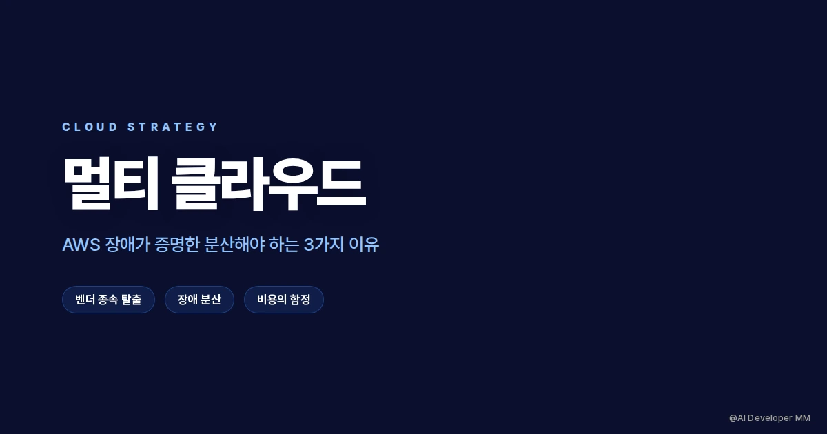 멀티 클라우드 개념과 분산 전략을 정리한 인포그래픽