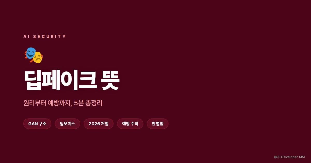 딥페이크 뜻과 원리를 설명하는 AI 합성 기술 개요