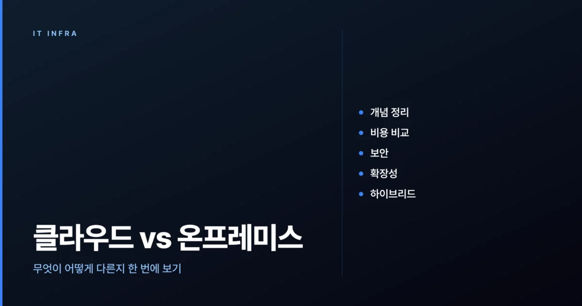 클라우드와 온프레미스 차이