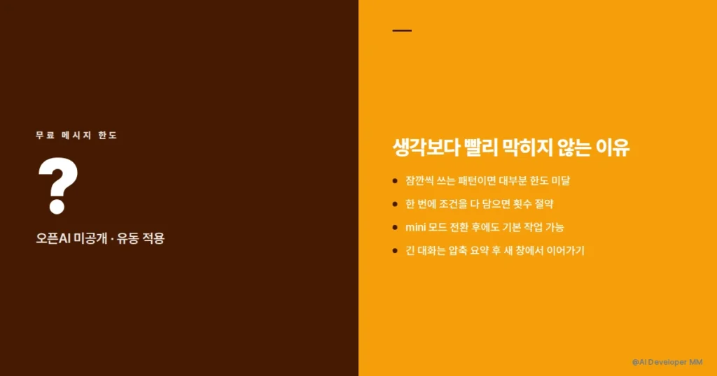 챗GPT 무료 메시지 한도와 mini 전환 구조 설명