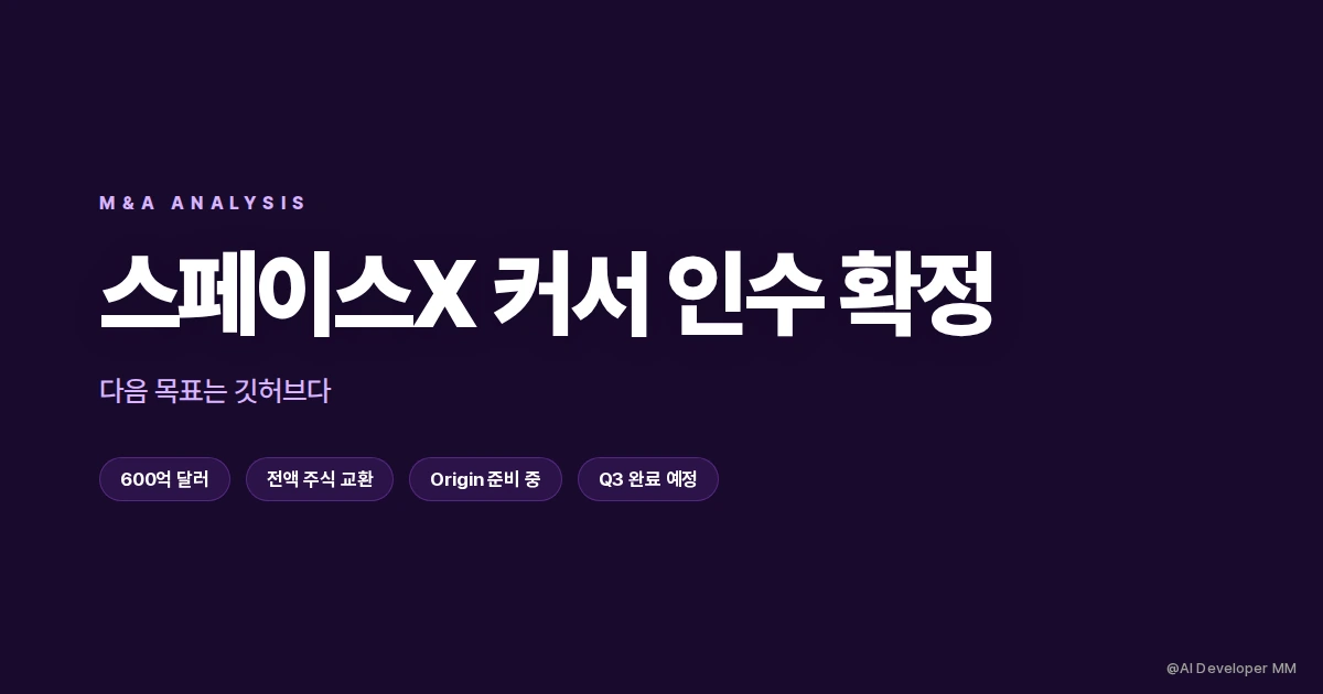 스페이스X 커서 인수 확정 썸네일