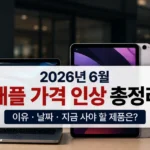 2026년 6월 애플 가격 인상 총정리, 맥북, 아이패드 언제부터 얼마나 올랐나