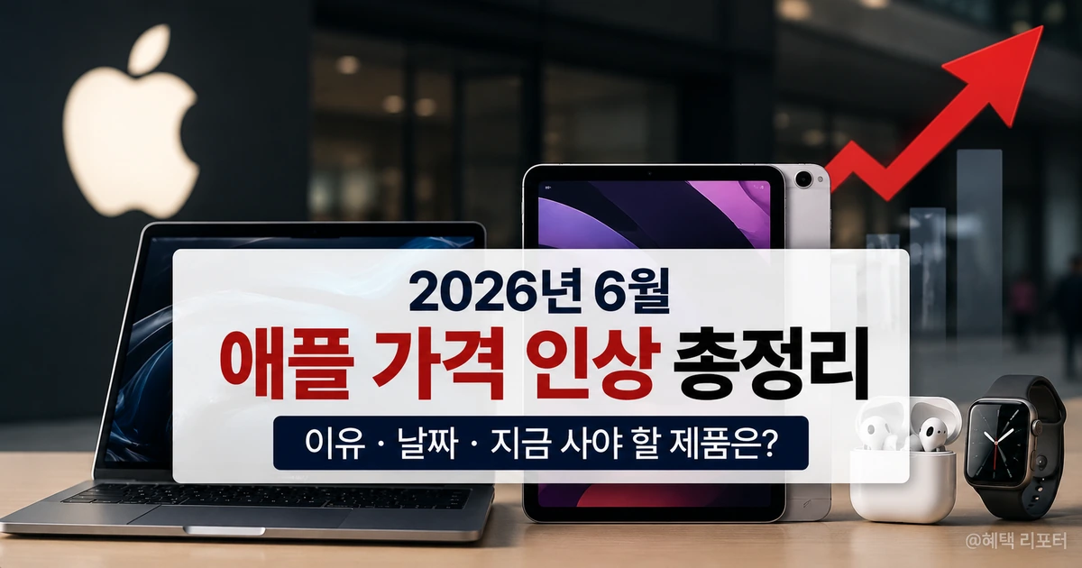 2026년 6월 애플 가격 인상 총정리, 맥북, 아이패드 언제부터 얼마나 올랐나