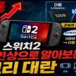 닌텐도 스위치2 가격 인상과 메모리 대란을 함께 보여주는 콘솔 이미지
