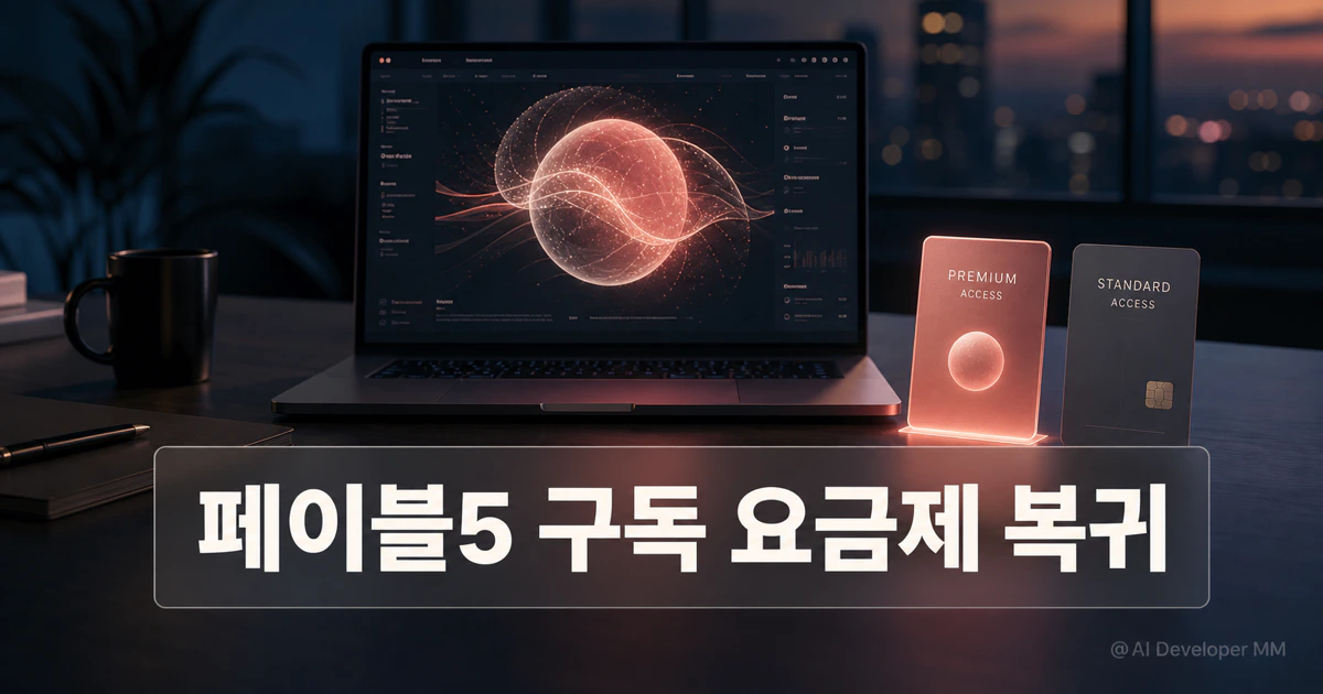 클로드 페이블5가 구독 요금제에 포함된다는 소식을 알리는 썸네일